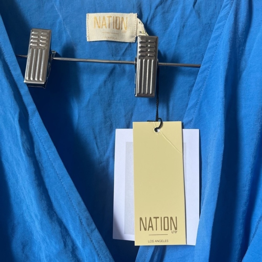 NWT Nation LTD “Luisa” Blue Wrap Top/Blouse. Palace Blue. Size Small. - Picture 9 of 10